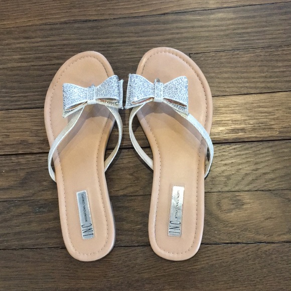 rhinestone bow flip flops